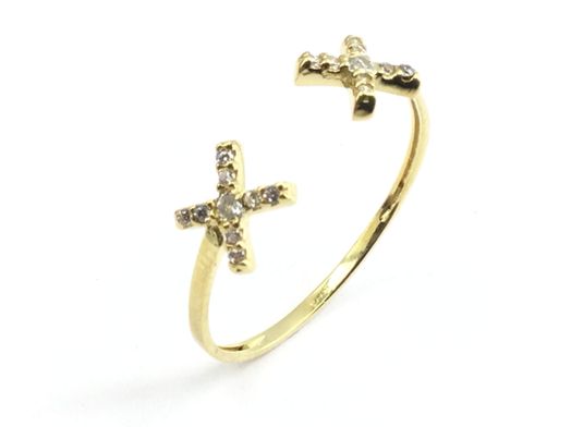 anillo oro 18k con circonita 