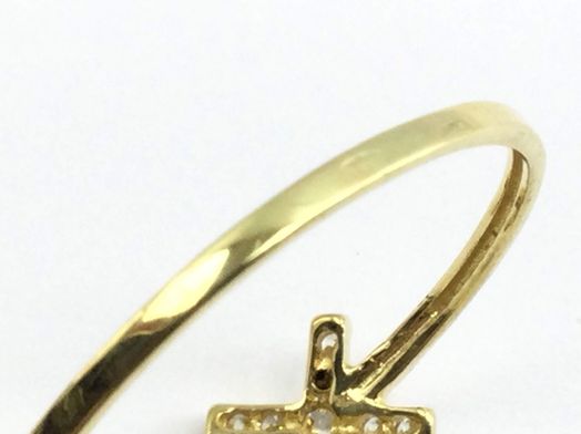 anillo oro 18k con circonita 