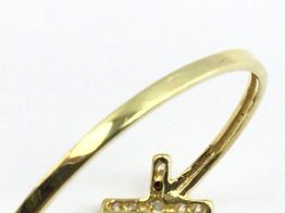 anillo oro 18k con circonita 