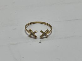 anillo oro 18k con circonita 