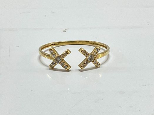 anillo oro 18k con circonita 