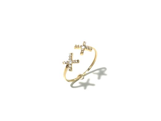 anillo oro 18k con circonita 
