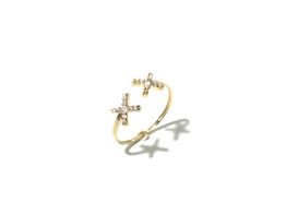 anillo oro 18k con circonita 