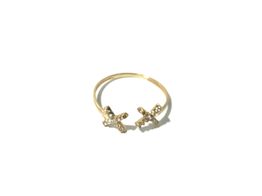 anillo oro 18k con circonita 