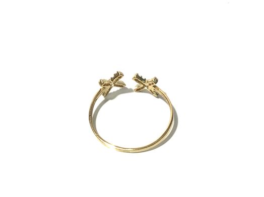 anillo oro 18k con circonita 