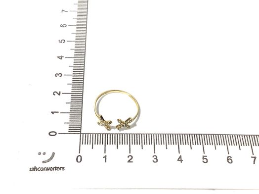 anillo oro 18k con circonita 