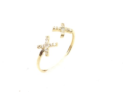 anillo oro 18k con circonita 