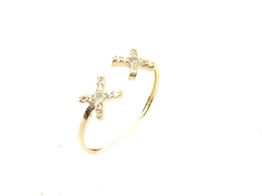 anillo oro 18k con circonita 