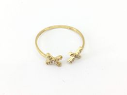 anillo oro 18k con circonita 