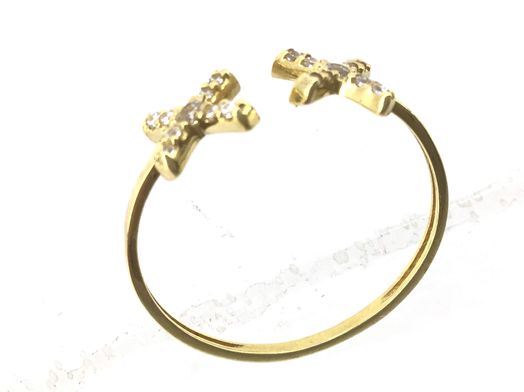 anillo oro 18k con circonita 