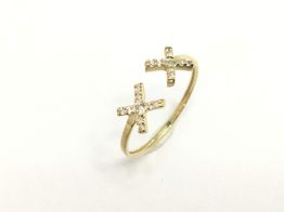 anillo oro 18k con circonita 