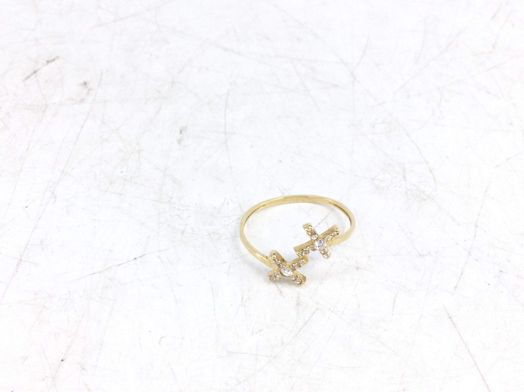 anillo oro 18k con circonita 