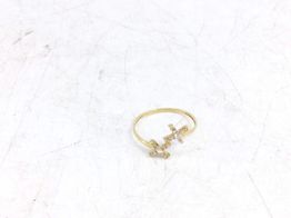 anillo oro 18k con circonita 