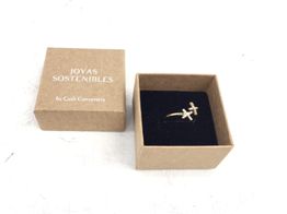 anillo oro 18k con circonita 