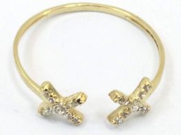 anillo oro 18k con circonita 