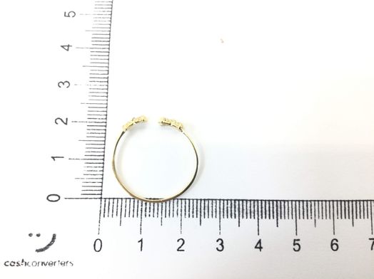 anillo oro 18k con circonita 