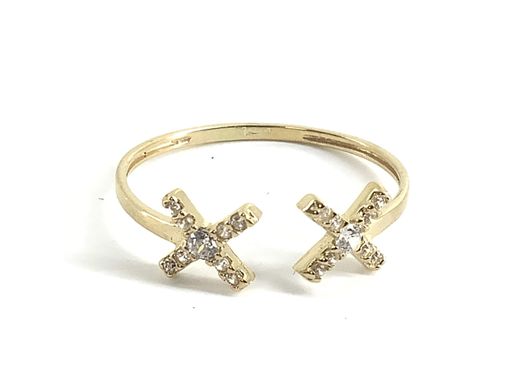 anillo oro 18k con circonita 