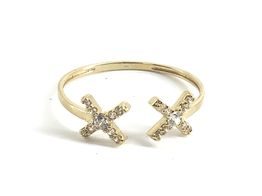 anillo oro 18k con circonita 
