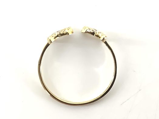 anillo oro 18k con circonita 