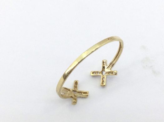 anillo oro 18k con circonita 
