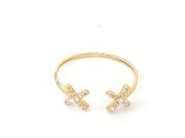 anillo oro 18k con circonita 