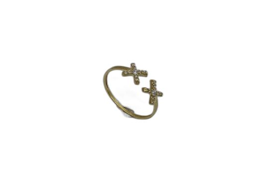 anillo oro 18k con circonita 