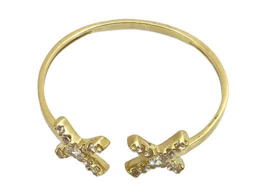 anillo oro 18k con circonita 