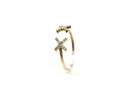 anillo oro 18k con circonita 