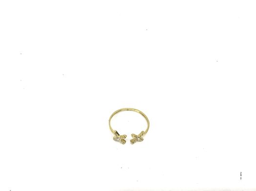 anillo oro 18k con circonita 