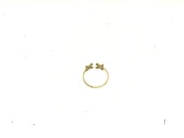 anillo oro 18k con circonita 