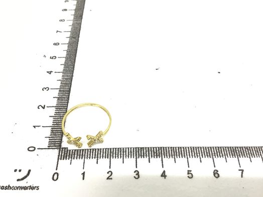 anillo oro 18k con circonita 