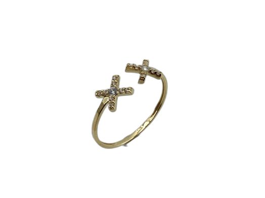 anillo oro 18k con circonita