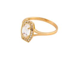anillo oro 18k con circonita 