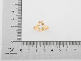 anillo oro 18k con circonita 