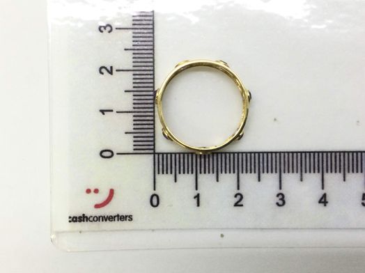 anillo oro 18k con circonita 
