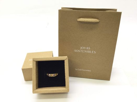 anillo oro 18k con circonita 