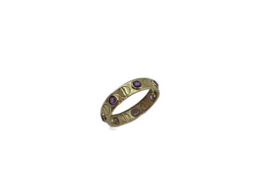 anillo oro 18k con circonita 