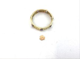 anillo oro 18k con circonita 