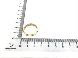 anillo oro 18k con circonita 