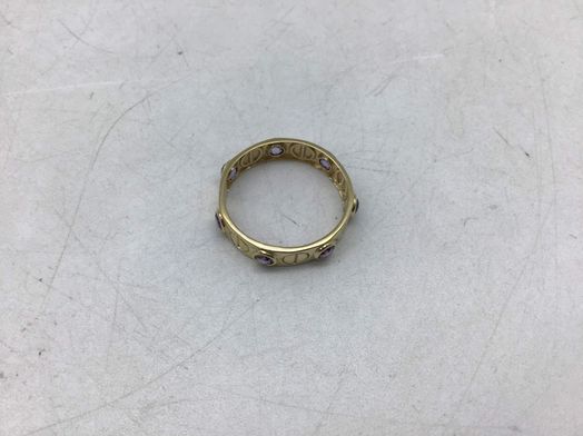 anillo oro 18k con circonita 
