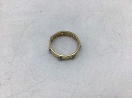 anillo oro 18k con circonita 