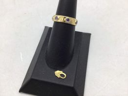 anillo oro 18k con circonita 