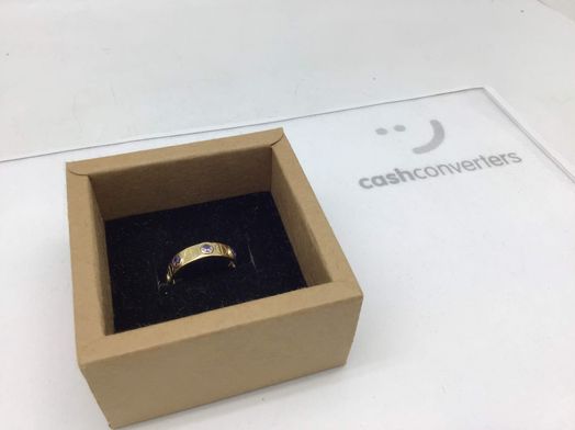 anillo oro 18k con circonita 