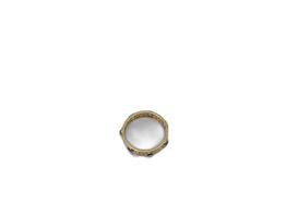 anillo oro 18k con circonita 