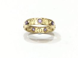 anillo oro 18k con circonita 