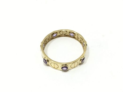 anillo oro 18k con circonita 