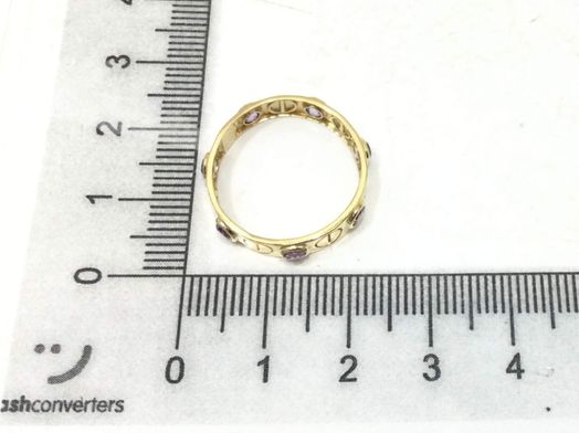 anillo oro 18k con circonita 