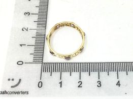 anillo oro 18k con circonita 