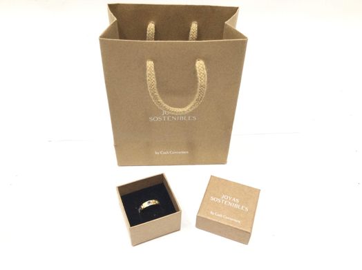 anillo oro 18k con circonita 