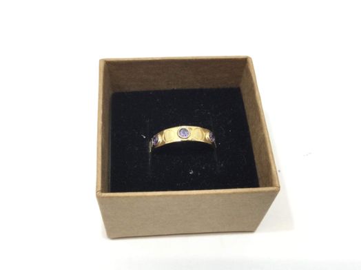 anillo oro 18k con circonita 